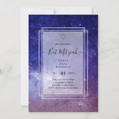 Galaxy Starry BAT MITZVAH de nuit Invitation (Devant)