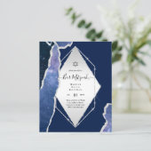 Galaxy Starry Night BAR MITZVAH Agaat Uitnodiging (Staand voorkant)