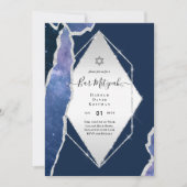 Galaxy Starry Night BAR MITZVAH Agate Invitation (Devant)