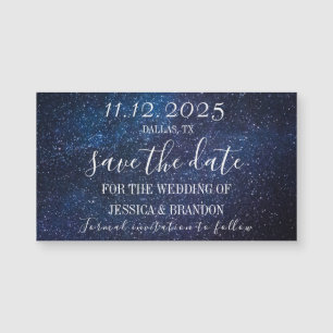 Galaxy Starry Night Marine Blue Mariage Magnet