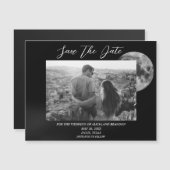 Galaxy Starry Night Stars Sky Mariage Moon Magnet (Devant / Derrière)