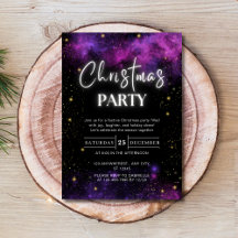 Galaxy Starry Space Neon Black Kerstfeest