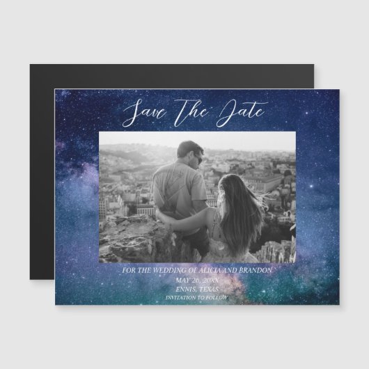 Galaxy Starry Stars de nuit Magnet Mariage céleste (Devant / Derrière)