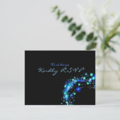 GALAXY STARS Bat Mitzvah Reply Card RSVP Kaartje (Staand voorkant)