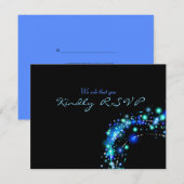 GALAXY STARS Bat Mitzvah Reply Card RSVP Kaartje (Voorkant / Achterkant)