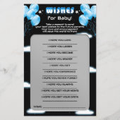 Galaxy Stars Blue Balloons Carte de conseil Baby s (Dos)