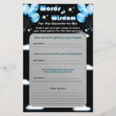 Galaxy Stars Blue Balloons Carte de conseil Baby s (Devant)