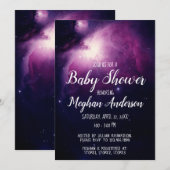 Galaxy Stars Celestial Buitenspace Baby shower Kaart (Voorkant / Achterkant)