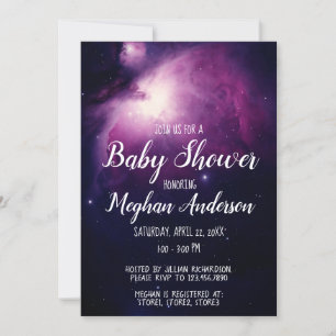 Galaxy Stars Celestial Buitenspace Baby shower Kaart