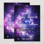 Galaxy Stars Celestial Buitenspace Baby shower Kaart (Voorkant / Achterkant)