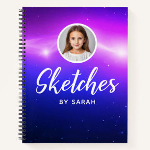 Galaxy Stars Gepersonaliseerde naam Sketchbook Not Notitieboek