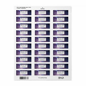 Galaxy Stars Night Personalized Custom Address Etiket (Full Sheet)