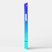 Galaxy Stars Sky Aqua Blue Blauwgroen Custom Monog Case-Mate iPhone Case (Achterkant / Rechts)