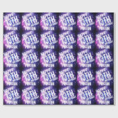 Galaxy Stars Space Gepersonaliseerde Verjaardagsfe Cadeaupapier (Vlak)