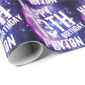 Galaxy Stars Space Gepersonaliseerde Verjaardagsfe Cadeaupapier (Rol Hoek)