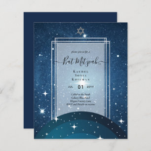 Galaxy Sterrennacht BAT MITZVAH Agate Invitation