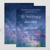 Galaxy Sterrennacht Buitenspatie Universum Weddens Kaart (Voorkant / Achterkant)