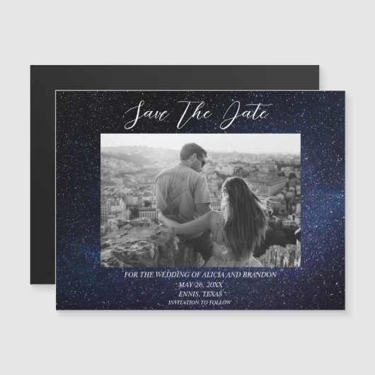 Galaxy Sterrennacht Sterren Sky Trouwmagneet (Voorkant / Achterkant)