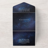 Galaxy Sterrennacht Sterren Sky Wedding Nebula Fot All In One Uitnodiging (Buitenkant)
