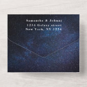 Galaxy Sterrennacht Sterren Sky Wedding Nebula Fot All In One Uitnodiging (Achterkant)