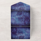 Galaxy Sterrennacht Universe Sky Wedding Nebula All In One Uitnodiging (Buitenkant)