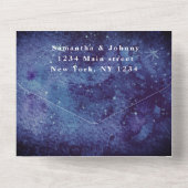 Galaxy Sterrennacht Universe Sky Wedding Nebula All In One Uitnodiging (Achterkant)