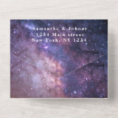 Galaxy Sterrennacht Universe Sky Wedding Nebula All In One Uitnodiging (Achterkant)