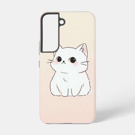Galaxy Stylish Cat Art Samsung S22 Protective Coque (Verso)