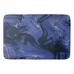 Galaxy Swirl Blue Glitter Abstract kosmisch patroo Badmat