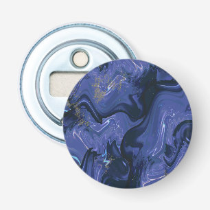 Galaxy Swirl Blue Glitter Abstract kosmisch patroo Button Flesopener