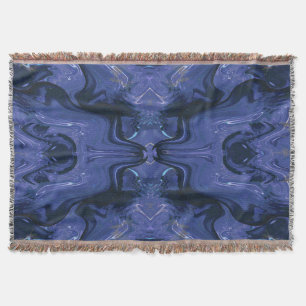 Galaxy Swirl Blue Glitter Abstract kosmisch patroo Deken