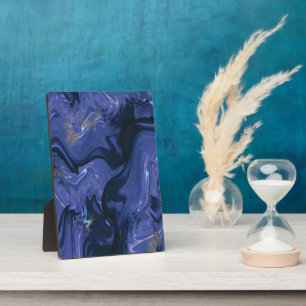 Galaxy Swirl Blue Glitter Abstract kosmisch patroo Fotoplaat