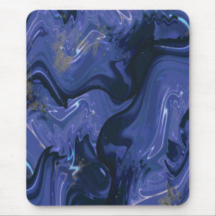 Galaxy Swirl Blue Glitter Abstract kosmisch patroo Muismat