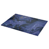 Galaxy Swirl Blue Glitter Abstract kosmisch patroo Snijplank (Hoek)