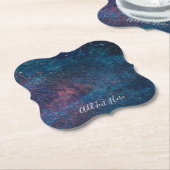 Galaxy Swirls in Blue Kartonnen Onderzetters (Gekanteld)