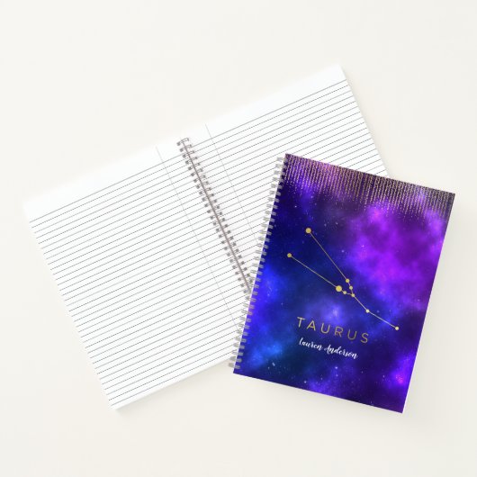 Galaxy Taurus Personalized Journal - Kantoor Notitieboek (Binnen)