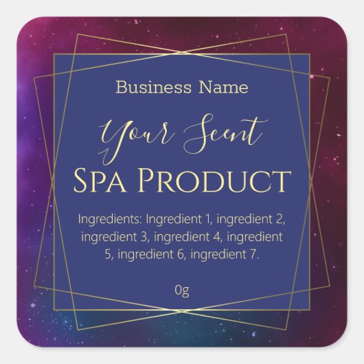 Galaxy Thème Bain Soak Body Scruter Étiquettes de (Devant)