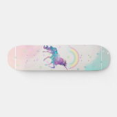 Galaxy Unicorn, regenboog, sterren Skateboard (Horizontaal)