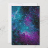 Galaxy Universe Birthday Invite Kaart (Achterkant)