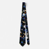 Galaxy Universe - Planten, sterren, komets, rakett Stropdas (Voorkant)