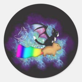Galaxy varken rit ronde sticker