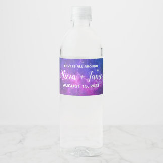 Galaxy Water Labels op maat Waterfles Etiket