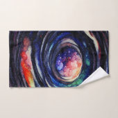 Galaxy Watercolor Space Planet Solar (Serviette à main)