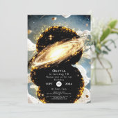 Galaxy Waterverf Space Birthday Kaart (Staand voorkant)