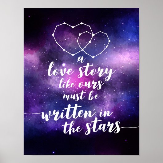 Galaxy Wedding Constellatie in de sterren Poster (Voorkant)