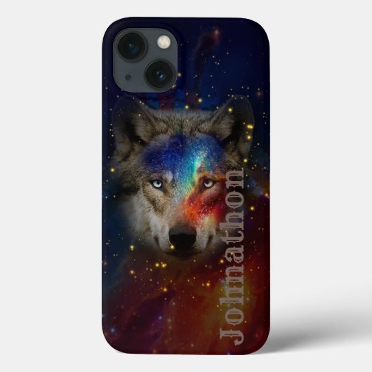 Galaxy Wolf voor mannen en tieners Case-Mate iPhone Case (Achterkant)