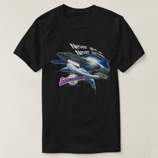Galay Quest geeft nooit over T-shirt (Design voorkant)