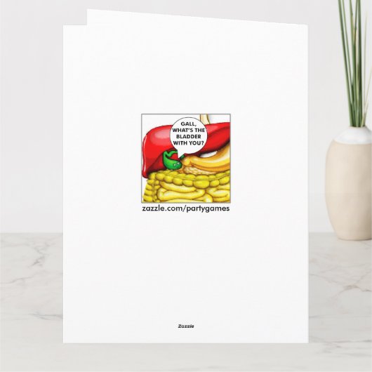 Galblaaschirurgie wordt goed verzorgd kaart (Achterkant)