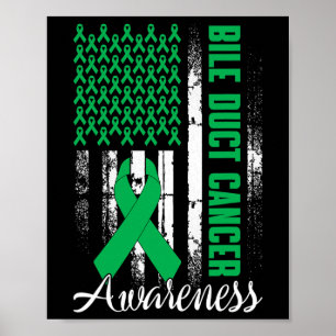 Galblaaswegkanker bewustzijn Kelly groene lint VS Poster