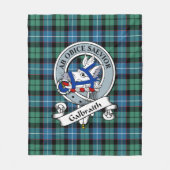 Galbraith Ancient Clan Badge Tartan Pset Fleece Deken (Voorkant)